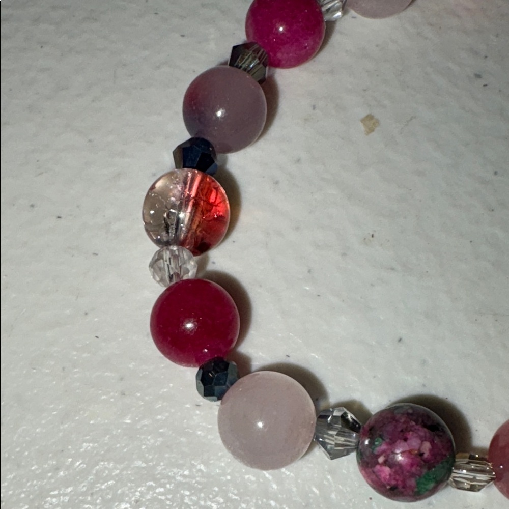 Multicolor Rose Beaded Bracelet by Sassy Charmer